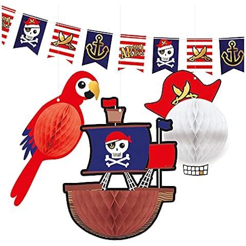 Amscan 4-Piece Pirate Decoration Set Cover