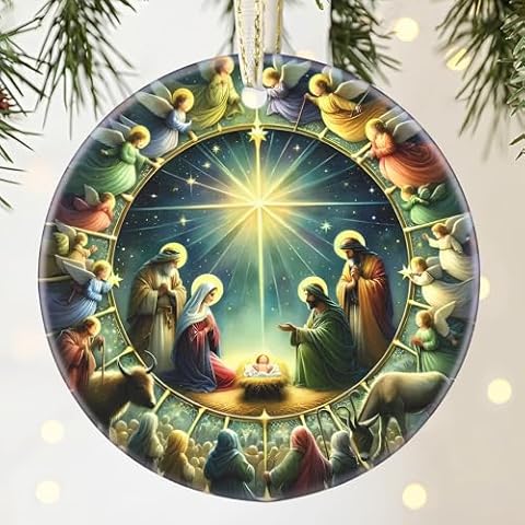 Nativity Christmas Ornament, Christmas Ornament, Christian Ornaments, Christmas Religious Decor, Christmas Tree Ornament, Christian Gift, Religious Gift, Gift Idea Cover