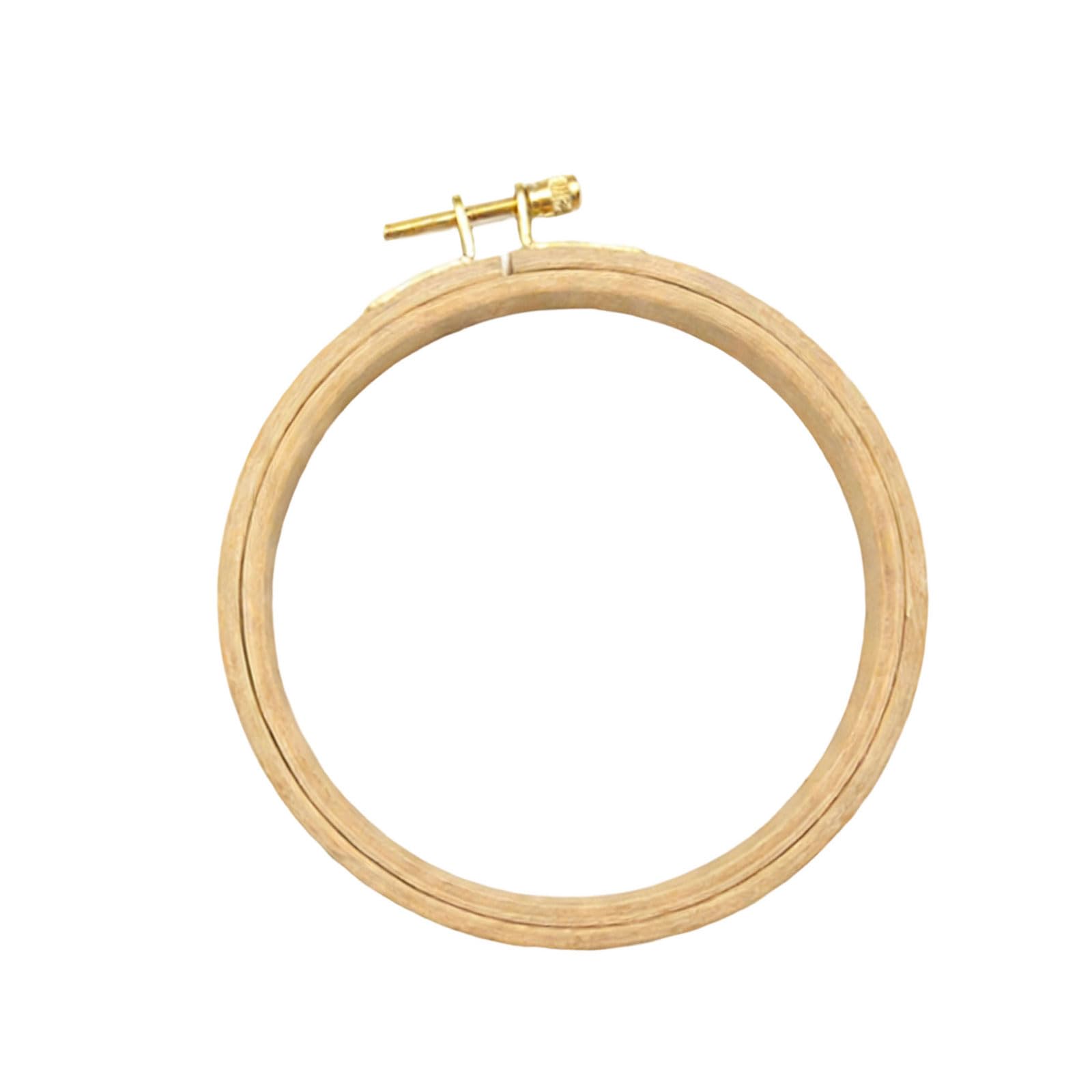 Wood Embroidery Hoop for Crosses Stitching Punches Needle Strong Grip for Hand Sewing, Needlework Projects Meet Thread Hoop