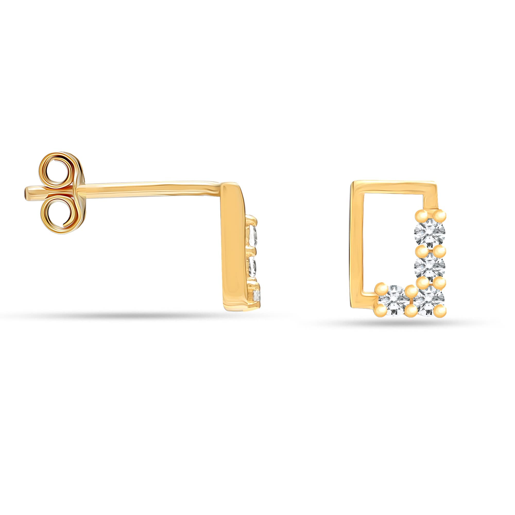 Amazon Brand - Nora Nico 925 Sterling Silver BIS Hallmarked Italian Sail to Square CZ Stud Earrings for Women (B0C6DZZCN1) Amazon Price History, Amazon Price Tracker