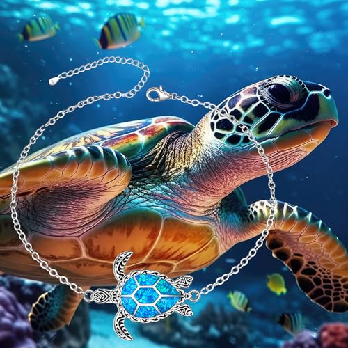 Image of Fenthring Sea Turtle Anklet for Women Sterling Silver Adjustable Ankle
