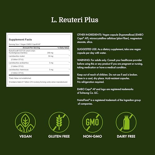 Image of Swanson Probiotic L.Reuteri Plus 30 Veg Drcapsules,1 Count