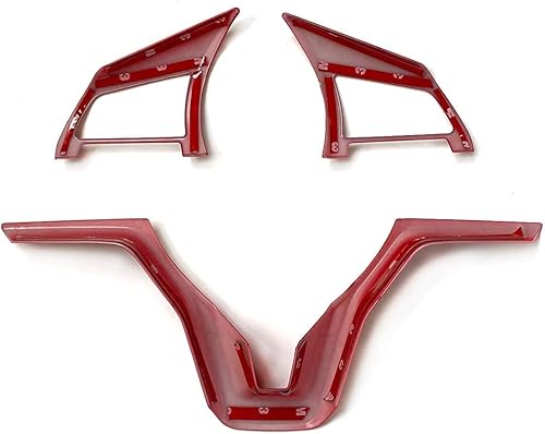 Miniatura 6 de para Nissan Accesorios Volante Trim Decaración Interior para Nissan Rogue Altima Sentra Kicks Leaf Versa (rojo)