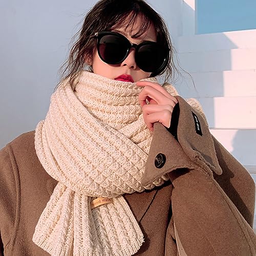 Women Scarf Soft Warm Knit Winter Shawl Wrap Wool Thickened Breathable Windproof Neck Wrap for Outdoor Cycling Skiing2