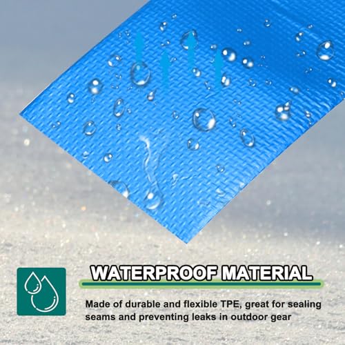 Image of PATIKIL Awning Repair Tape 2 inch x 26ft Waterproof Canvas Tape High Adhesive Tear Repair Patch Kit for PVC Tarpaulin Tent Awning Fabric RV Sail Boat Cover, Blue