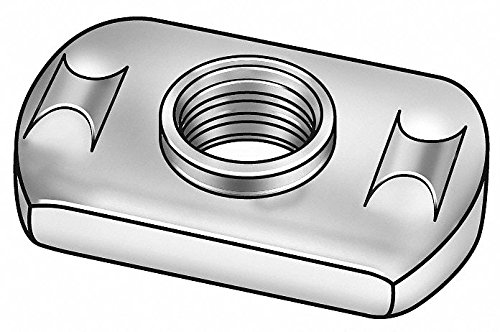 #10-24 Steel Tab Base Weld Nut with Projections, 50 pk.