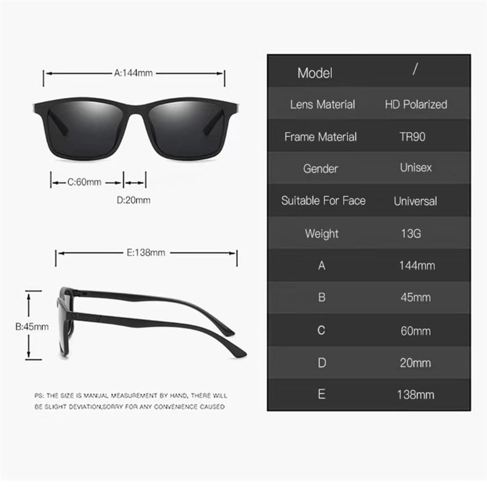 Gafas de sol para hombre con montura TR, polarizadas, amarillas, para conducir, pesca y deportes, con protección UV4.