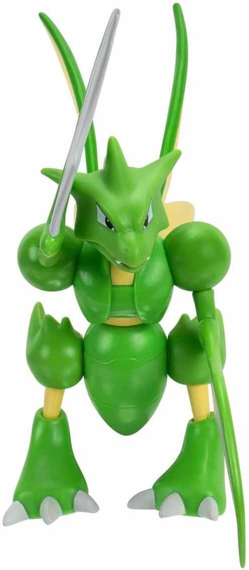 SCYTHER Battle Feature Figure - 4.5-Inch Scyther Battle Figure with Chop Attack Arms