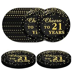 cheers to 21 years paper plates