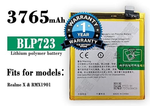 Image of Original BLP723 Battery for Realme X RMX1901 /RMX1903 Battery with 1 Year Warranty **** (N00187)