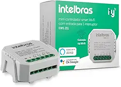 Interruptor Inteligente Smart IZY Controlador de Cargas Wifi 1/1 EWS 211 Branco Intelbras