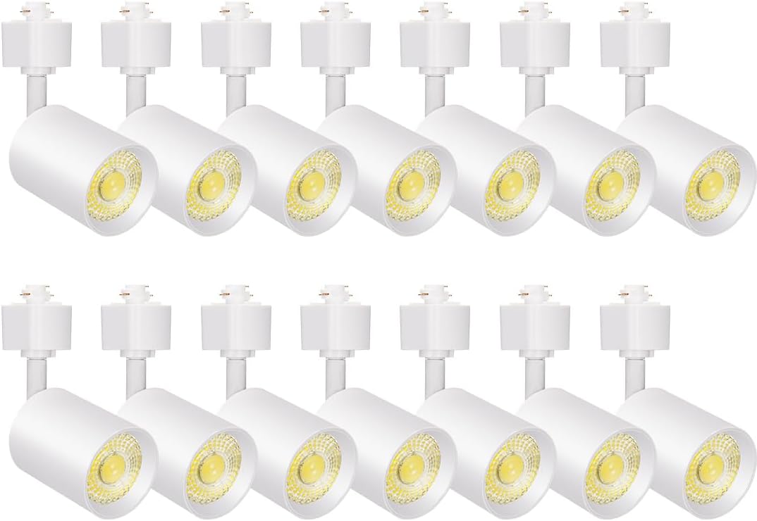 VANoopee 14Pack 10W Dimmable LED Track Lighting Heads H Type Track Light Replacement Fixtures Bright 3000K Warm White Ceiling Spotlight for Accent Task Art, Flicker Free CRI90+ 24° 800lm White