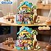 INSOON City Pet Shop Building Set with Lights, Cozy Pet Store Construction Toy with Cats Dogs, Cute Animal Store Miniature House Model Building Block Kit for Adults Kids Boys Girls Ages 8-12+