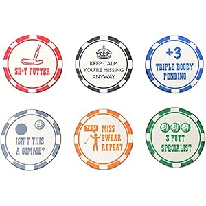Golf Ball Marker Set Poker Chip Edition – Great Novelty Golf Gift