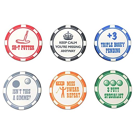 HORRIBLE BALLS Funny Golf Ball Marker Set Poker Chip Edition - Great Novelty Golf Gift for A Bad Putter