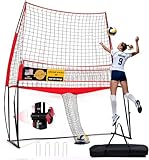 Volleyball Net for Backyard, 6.5-8FT Adjustable Height Volleyball Training Net, Volleyball Practice Net Equipment with Carry Bag, Steel Frame Volleyball Net for Indoor/Outdoor Beginners to Pros