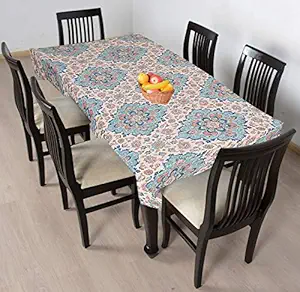 Raghuraj Lifestyle Cotton Rectangular Lapis 6 Seater Royal Dining Table Cover (Multicolour, 51 x 79 Inches, Pack of 1)