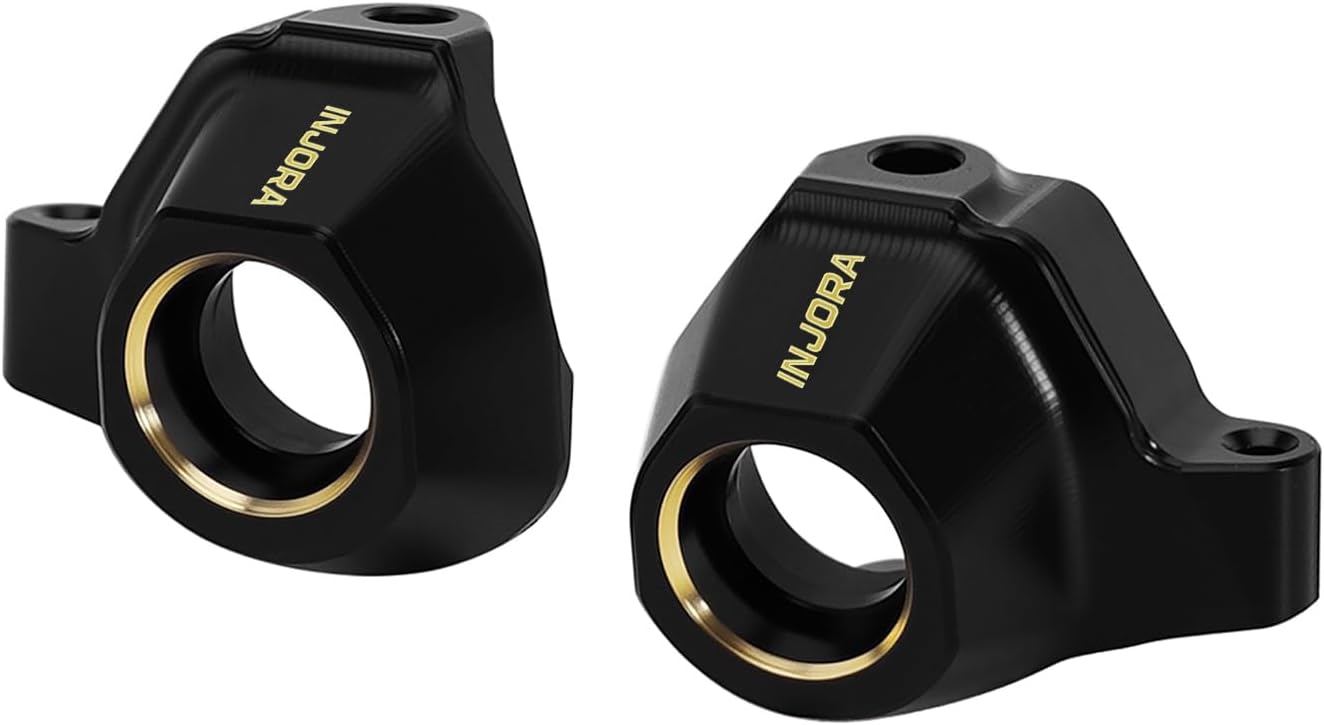 INJORA Black Coating Brass Steering Knuckles for 1/30 Axial SCX30 Upgrade