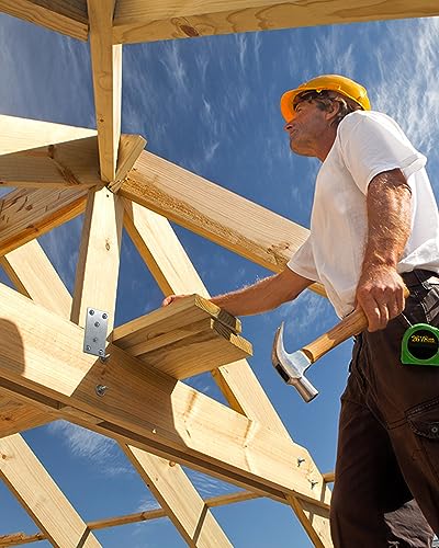 Gorffy 10 Stück Flachverbinder, 80 × 40 × 1.75mm Lochplatte Holzverbinder, Flachverbinder Edelstahl, Flachwinkel für Verbinder, Edelstahl Silber Verbindungsplatte