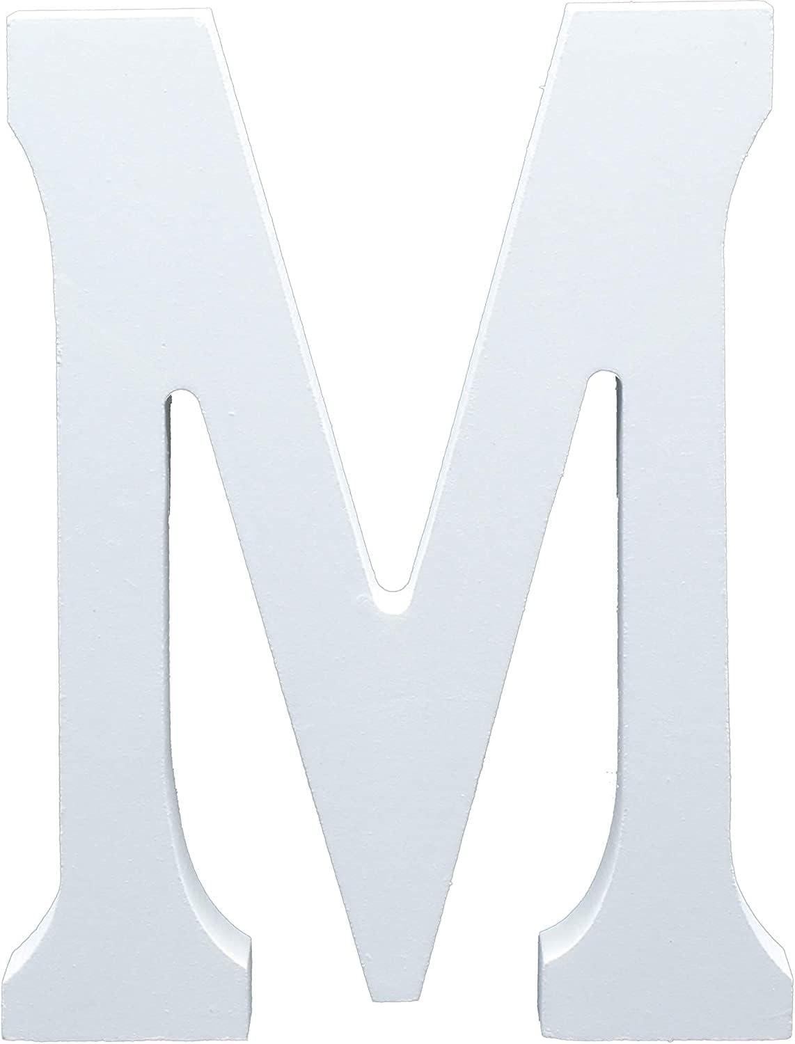 White Wooden MDF Letter M - Size 30cm Tall - Free Standing Wooden Letters for Arts & Crafts Personalized Name Decor