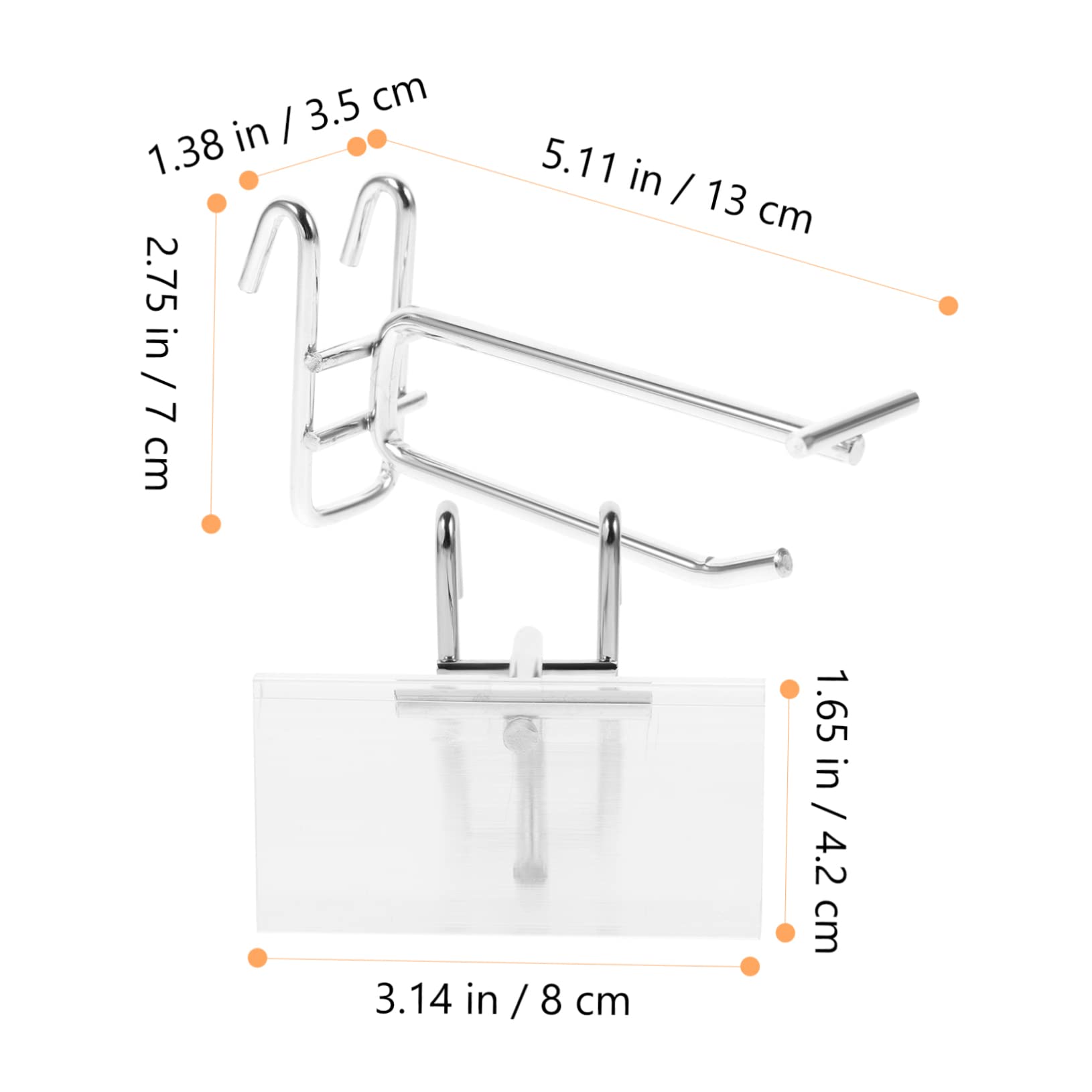 Alipis Lochwandhaken 6mm Tragstange mit Preisschild ein Stück Geformt 10 Stück aus Stahl Robust für Werkstatt und Einzelhandel