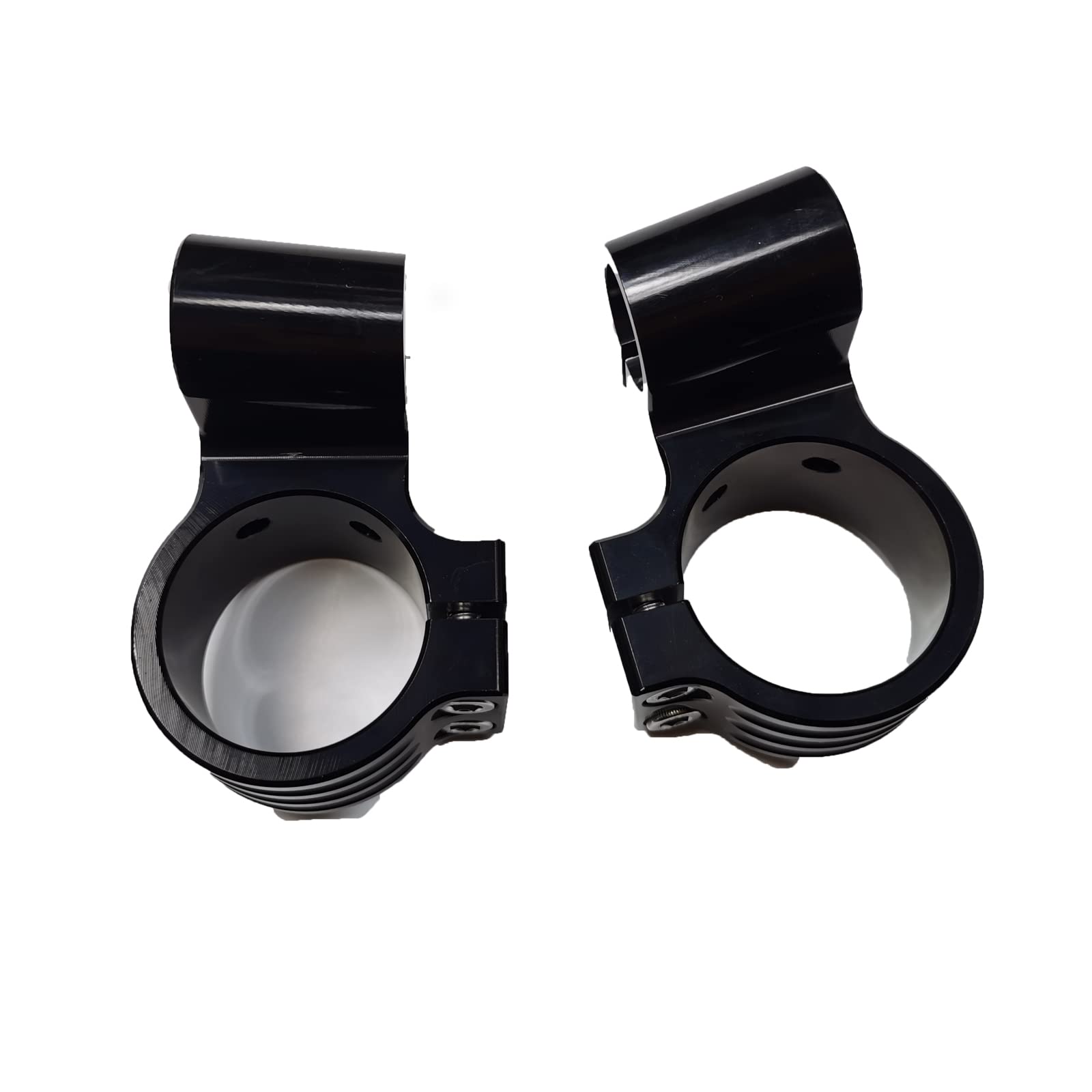 Guidon de 45 mm à clipser, élévation de 2,5 cm, adapté pour tube de fourche de 45 mm, tiges de moto de 2,2 cm, CNC Noir