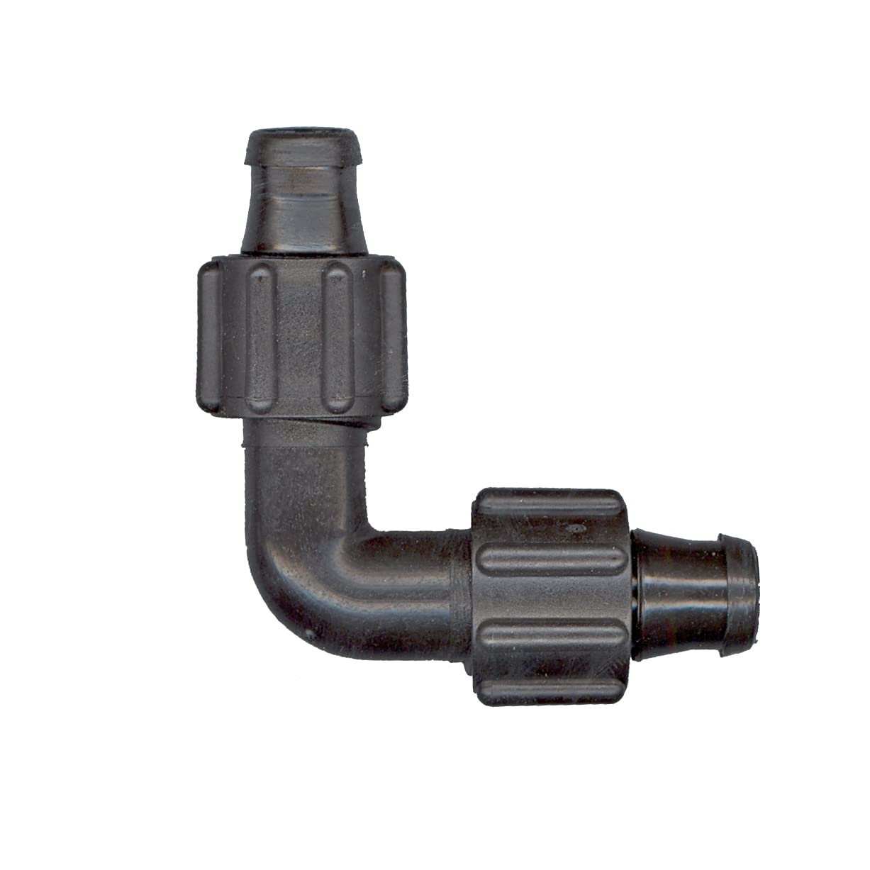10-Pack USA MADE - PREMIUM Drip Tape Irrigation Tubing Elbow (5/8" or .625" - .645") Universal Perma-Loc Connector Barbed Locking Fitting - Fits All Brands 16mm Drip Tape AG Tubing