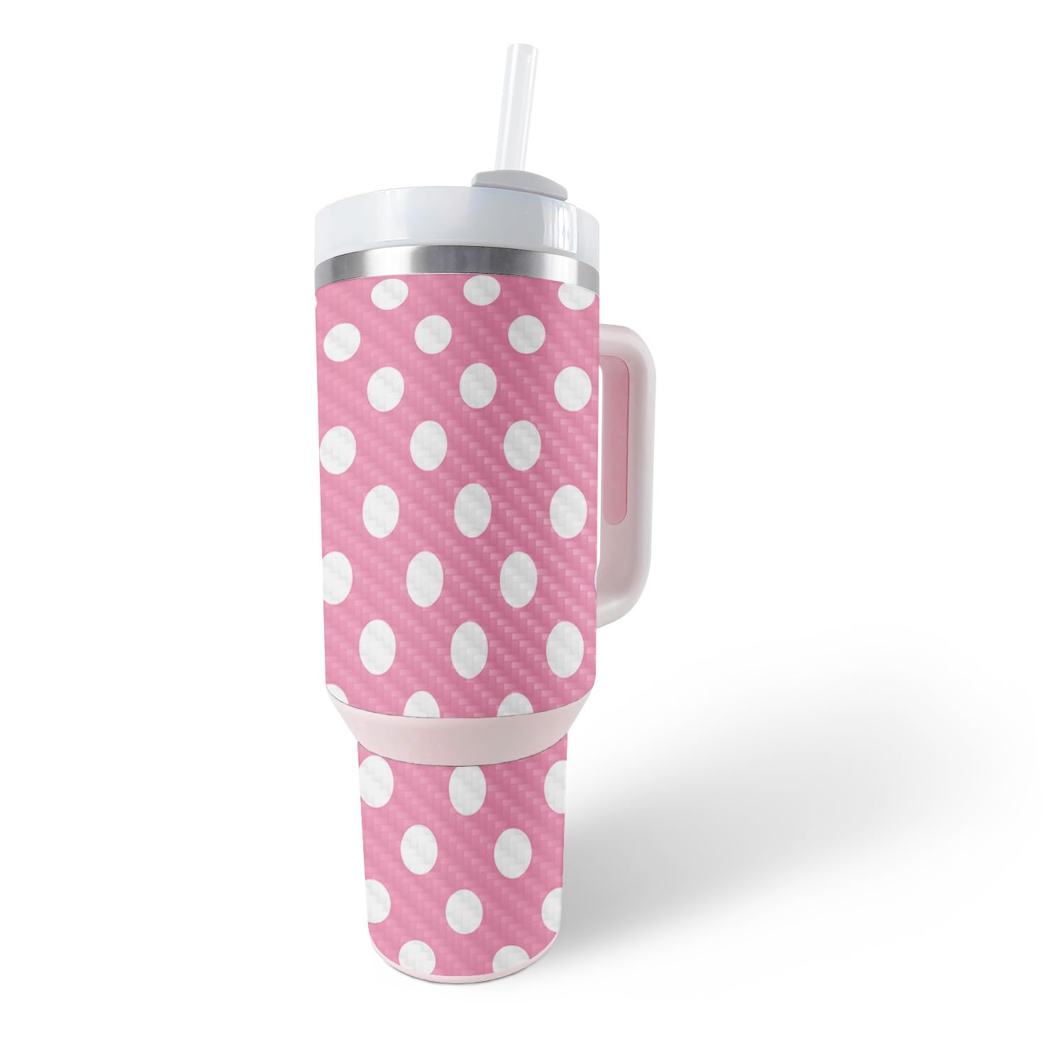 MightySkins Carbon Fiber Skin Compatible With Stanley The Quencher H2.0 FlowState 40 Oz Tumbler - Mini Dots | Protective, Durable Textured Carbon Fiber Finish | Easy To Apply, Remove, and Change Style