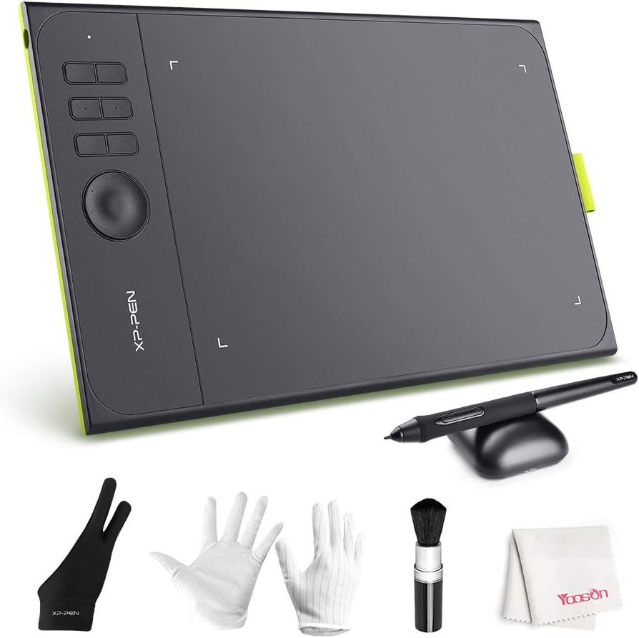 Graphics Tablet, XP-PEN Star06C 10x6 inch Large Digital Drawing Tablet with 8192 Press Levels Battery Free Stylus for Windows Mac OS Artist, Designer, Amateur,Online Teaching,E-learning
