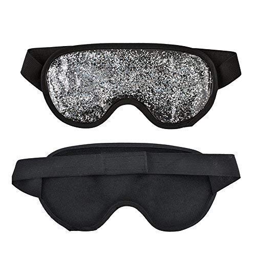 NEWGOCooling Mask for Migraines Reusable Headache Eye Mask Hot Cold Sleep Mask for Tension Migraines, Relaxation and Allergies - Silver