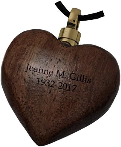 Amazon Com Wooden Cremation Car Rear View Mirror Hanging Ornament Dark Wood Heart Engraved Home Kitchen