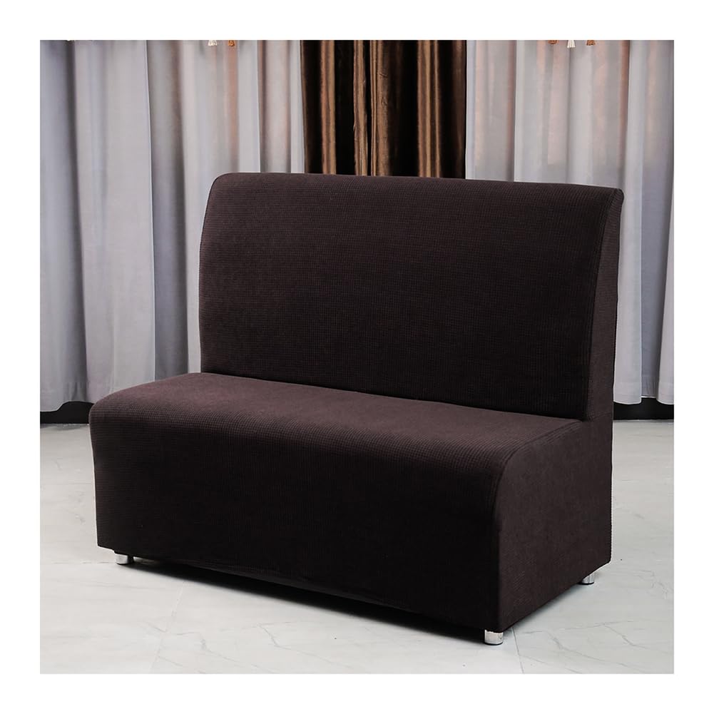 Mswborml Non-Slip Futon Covers Slipcovers with Elastic Bottom, Dustproof Armless Sofa Card Seat Cover Stretch Settee Loveseat Couch Bed Covers Protector Slipcovers for Hotels, Bars