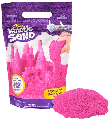KINETIC SAND - 907 g de Arena Mágica Moldeable - Arena Rosa con Purpurina - Kit Manualidades Niños - 6060800 - Juguetes Niños 3 Años +