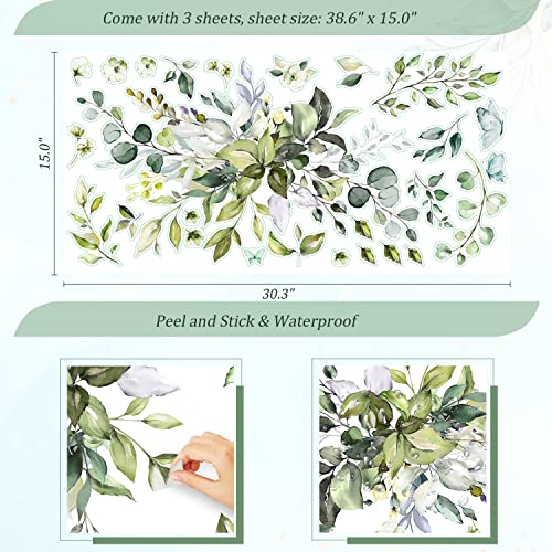 Vepret Plant Wall Decals, Removable Fresh Plant Wall Stickers Green Hanging Leaves Flower Vines Wall Murals For Bedroom Living Room Nursery Boho Wall Decor Diy Wall Art As Decorations Peel And Stick #TOP1
