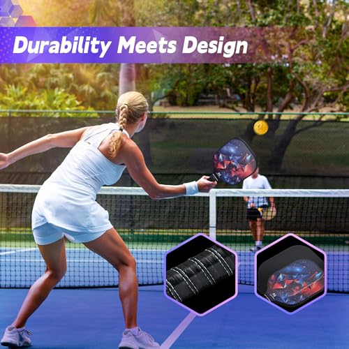 Image of niupipo Pickleball Paddles Set of 2 or 4, USAPA Approved Fiberglass Pickleball Paddle Set with Balls and Bag, Polypropylene Honeycomb Core, Lightweight Pickleball Paddles for Beginners Men Women