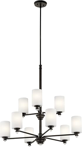 Kichler Joelson 9-Light 2-Tier 32" LED Chandelier in an Olde