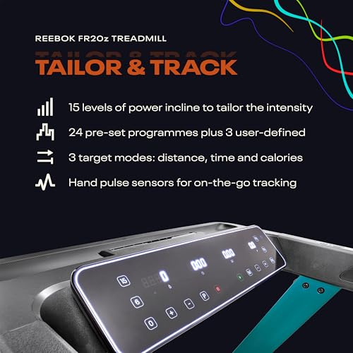 Image of Reebok FR20z Floatride Treadmill - Green with Incline, Bluetooth, Walking or Running, 2.25 HP, 11.2 MPH, 264 lb. Capacity, Plus 60 Day Free Kinomap Membership