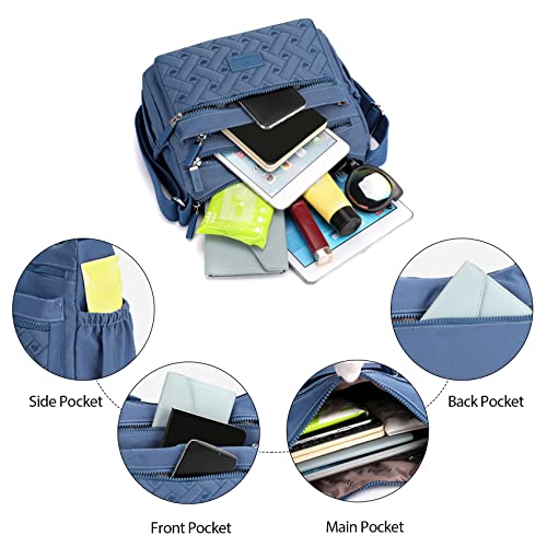 Sac à main nylon imperméable et léger avec compartiments zippés - 4