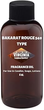 Bakarat Rouge 540 - Fragrance Oil Our Version of The Brand Name 4 oz Bottle for Candle Making, Soap Making, Tart Making, Room Sprays, Lotions, Car Fresheners, Slime, Bath Bombs