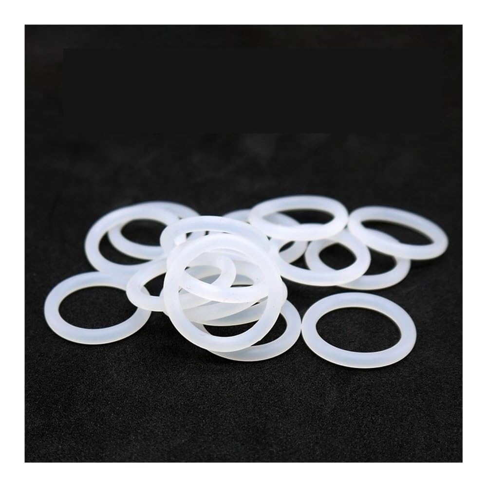 Silikonowe pierścienie uszczelniające O-ringi 100 sztuk VMQ pierścieni O-ring z gumy silikonowej WD 5mm OD 16-150mm wielokolorowy(38mm)