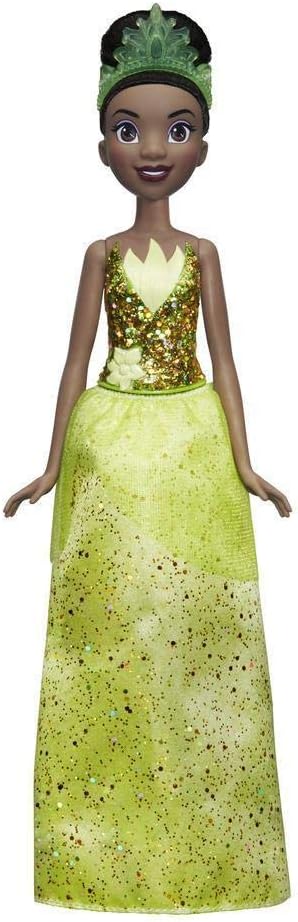 โ Disney Princess Royal Shimmer Tiana Fashion Doll With Skirt That Sparkles, Tiara, And Shoes