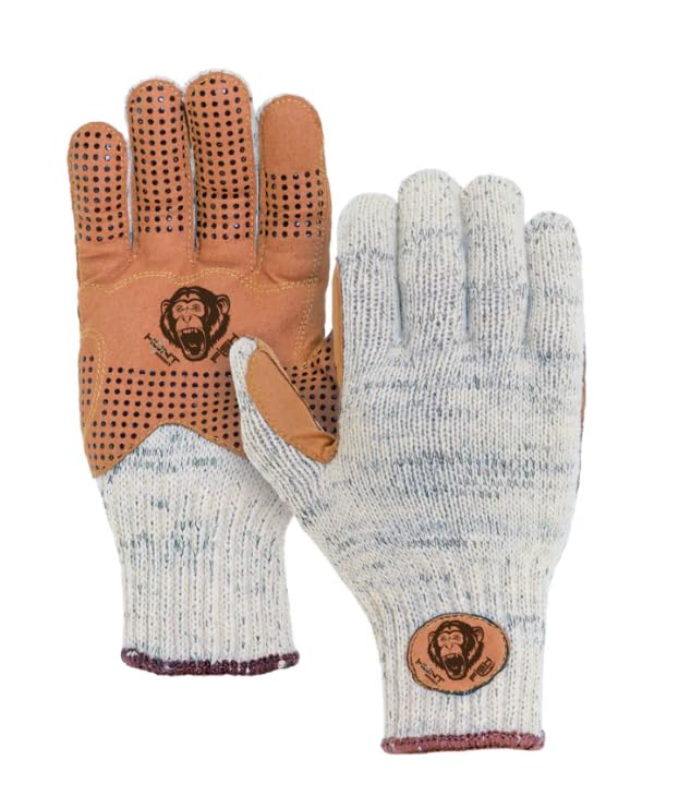Fish Monkey Wool Full Finger | Non-Slip Superior Grip for Women and Men (Tan, XS)