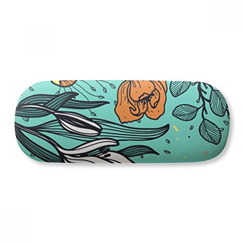 Caixa de óculos de desenho Modern Art Lily Camélia, estojo rígido para guardar óculos