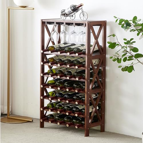 Soporte para botellas de vino en roble 35 compartimentos miniatura 6