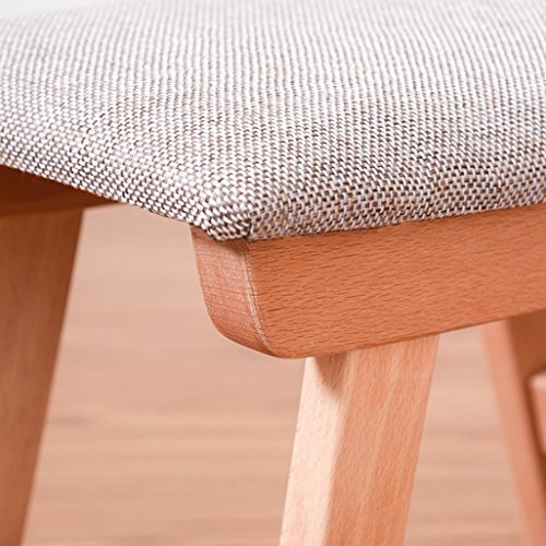 Banco de madera para sala de estar con tapizado retro 4