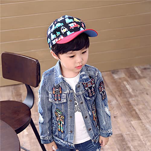 Jerague Baby Baseball Hats 6-12 Months Infant Toddler Boy Cartoon Visor Sun Hat Colorful Cars Baseball Hat Adjustable #TOP6