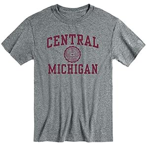 Barnesmith Central Michigan University Chippewas Short-Sleeve T-Shirt, Heritage, Charcoal Heather, Large