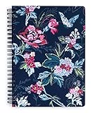 Vera Bradley Blue Floral Mini Spiral Notebook, College Ruled Paper, 8.25' x 6.25' with Pocket and...