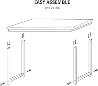 Vista 3 de Tribesigns Computer Desk, 47 inch Modern Simple Office Desk Computer Table Study Writing Desk for Home Office, Black