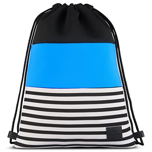 Johnny Urban Mochila Cordónes de Neopreno Azul Bolsa de Lona con Bolsillo para Hombre